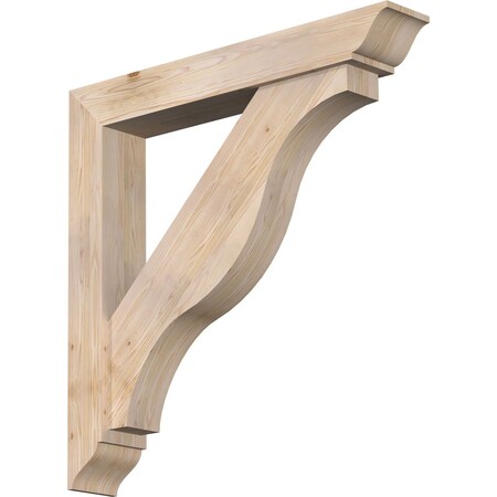 Ekena Millwork Funston Traditional Smooth Bracket w/ Offset Brace, Douglas Fir, 7 1/2"W x 48"D x 48"H BKT0806X48X48FST01SDF